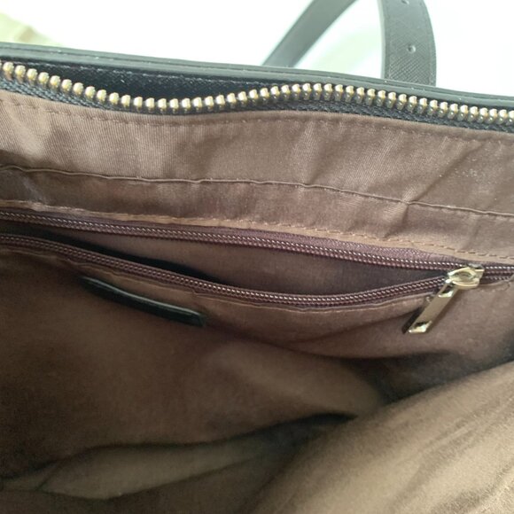 Westbronco Black Vegan Leather Purse Handbag Tote Adj Straps Structured - Picture 10 of 12